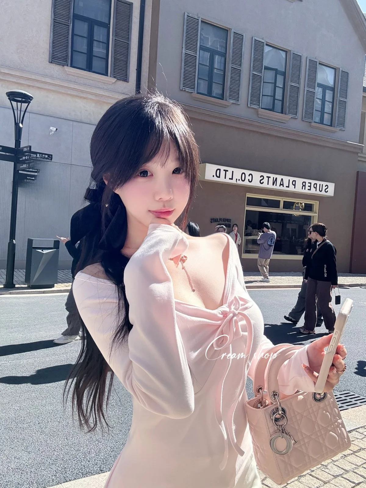 

Женская приталенная футболка Pure Desire с узлом, двусторонняя, из бархата, с длинным рукавом, коллекция Winter Collection, китайский стиль