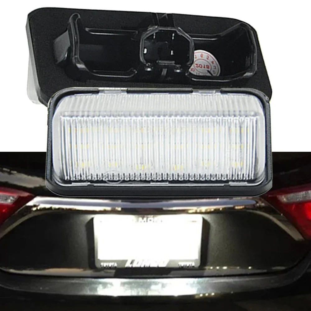 2PCS Number Plate Lamp For Toyota Corolla 2020-up Prius XW50 ZVW35 50 51 55 RAV4 Avalon Alphard LED License Plate Lights