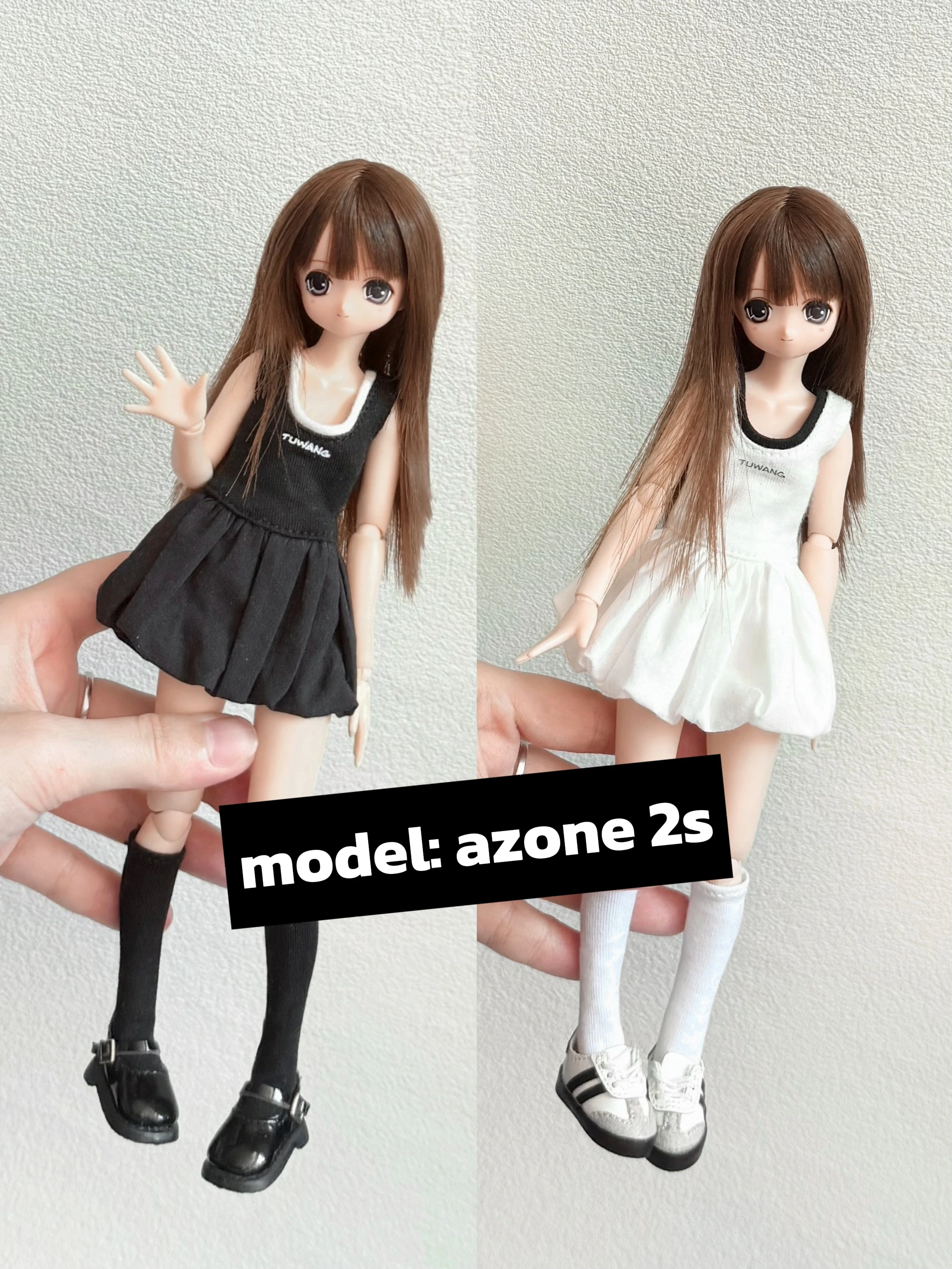 

New Blythe Doll Ob24 Azone Doll Clothes Dress Sport Letters Vest Flower Bud Skirt