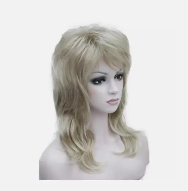 Long Wig Shaggy Layered Blonde Full Syntheti Women's Cosplay Party Wigs