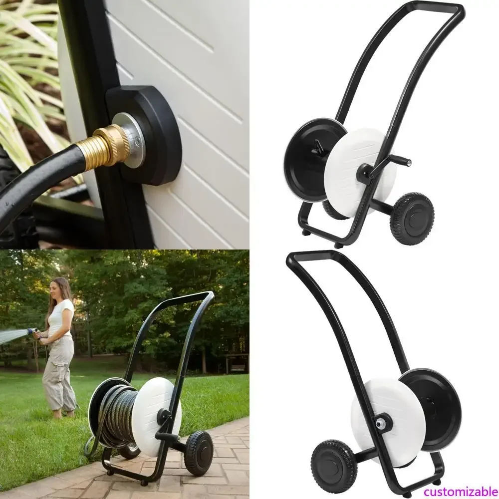

Тележка для шланга Liberty Garden с выдвижным шлангом длиной 200 футов, белая и черная