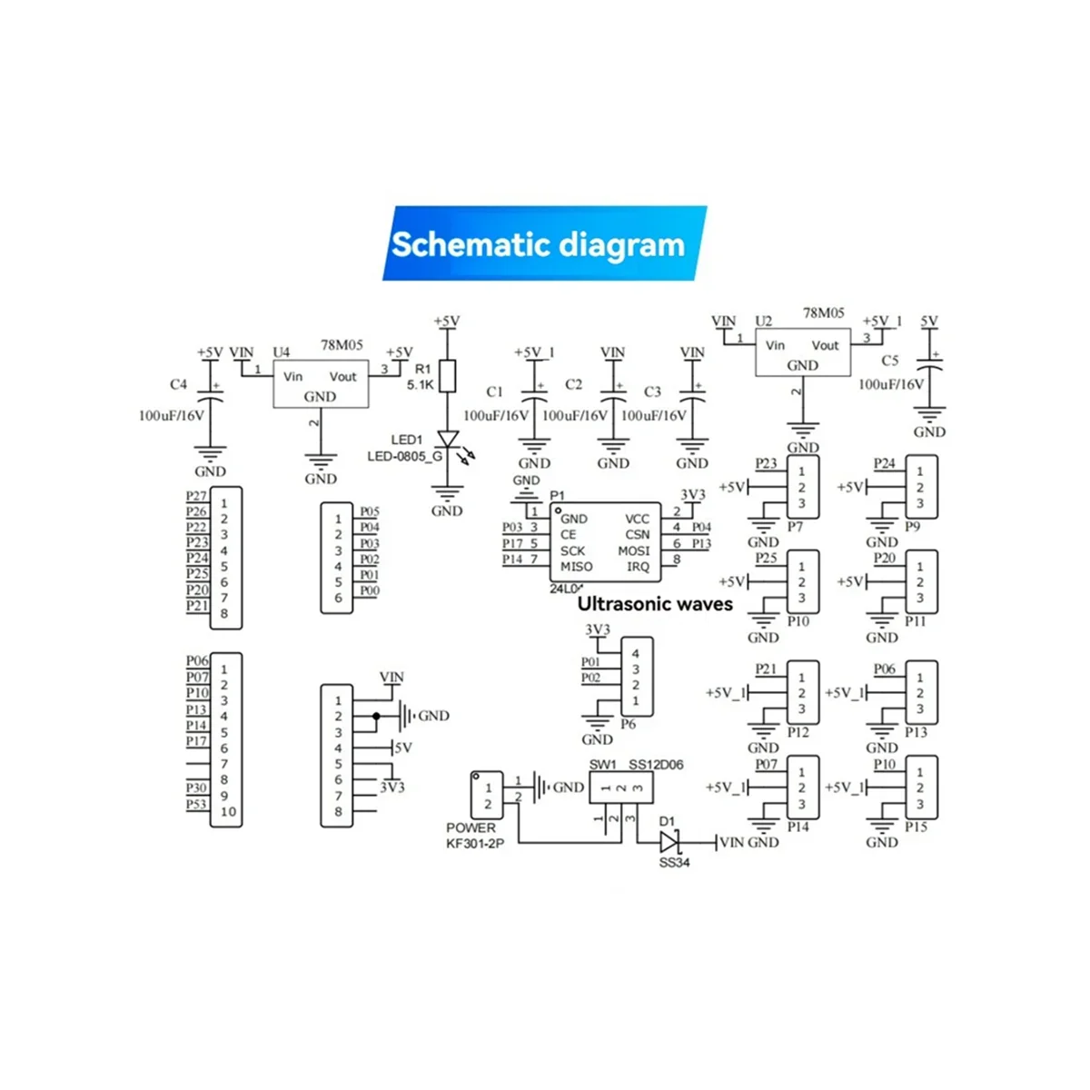 

B43C 8 Channel PWM Servo Drive Expansion Board Robot Arm Control Onboard 2.4G Receiver with 2.4G Remote Control