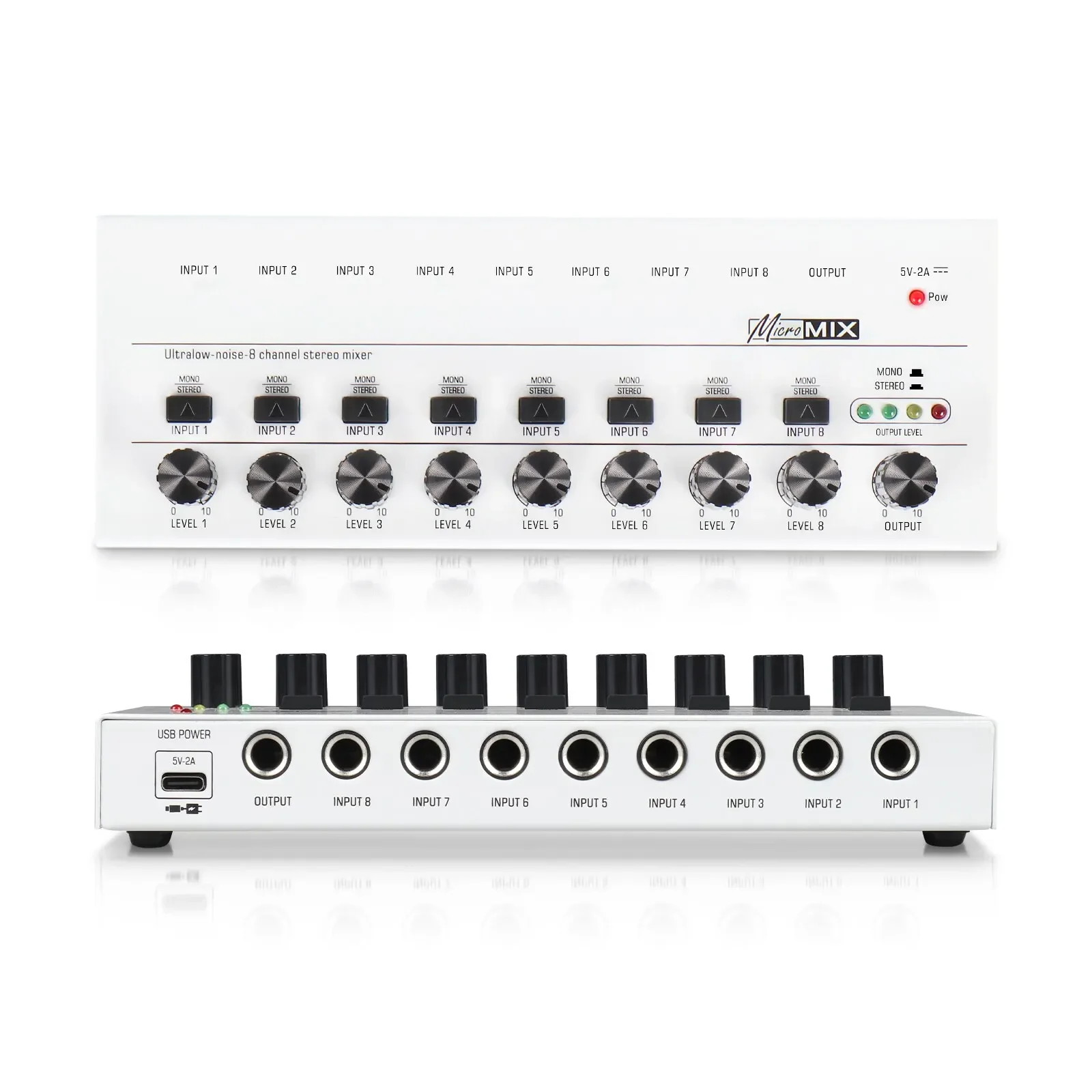 Mini Audio Mixer YAMXI Mix8 Sound Board Controller Professional 8 Channel For Musical Instrument Guitar Microphone Stage