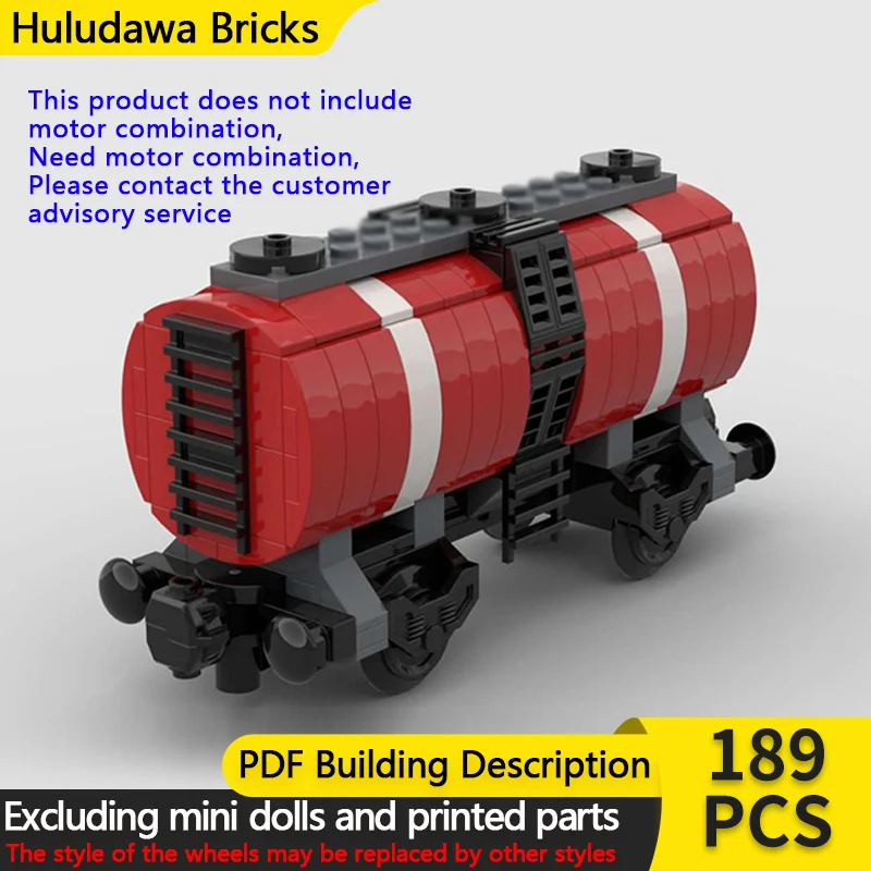 

City Car Model MOC Building Bricks Railroad Freight Tank Cart Modular Technology Children Holiday Gifts Assemble Toys Suit