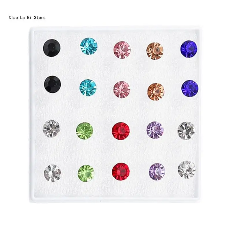 Safe Wear Cubic Zirconia Studs Earrings Cubic Zirconia Embellished Ear Studs Jewelry Stylish Earrings for Daily Wear XXFD