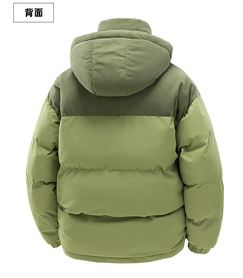 Men's Winter Thickened Cotton-Padded Jacket with Fleece Warm Cold-Proof 2025 Trendy Cotton-Padded Coat for Men