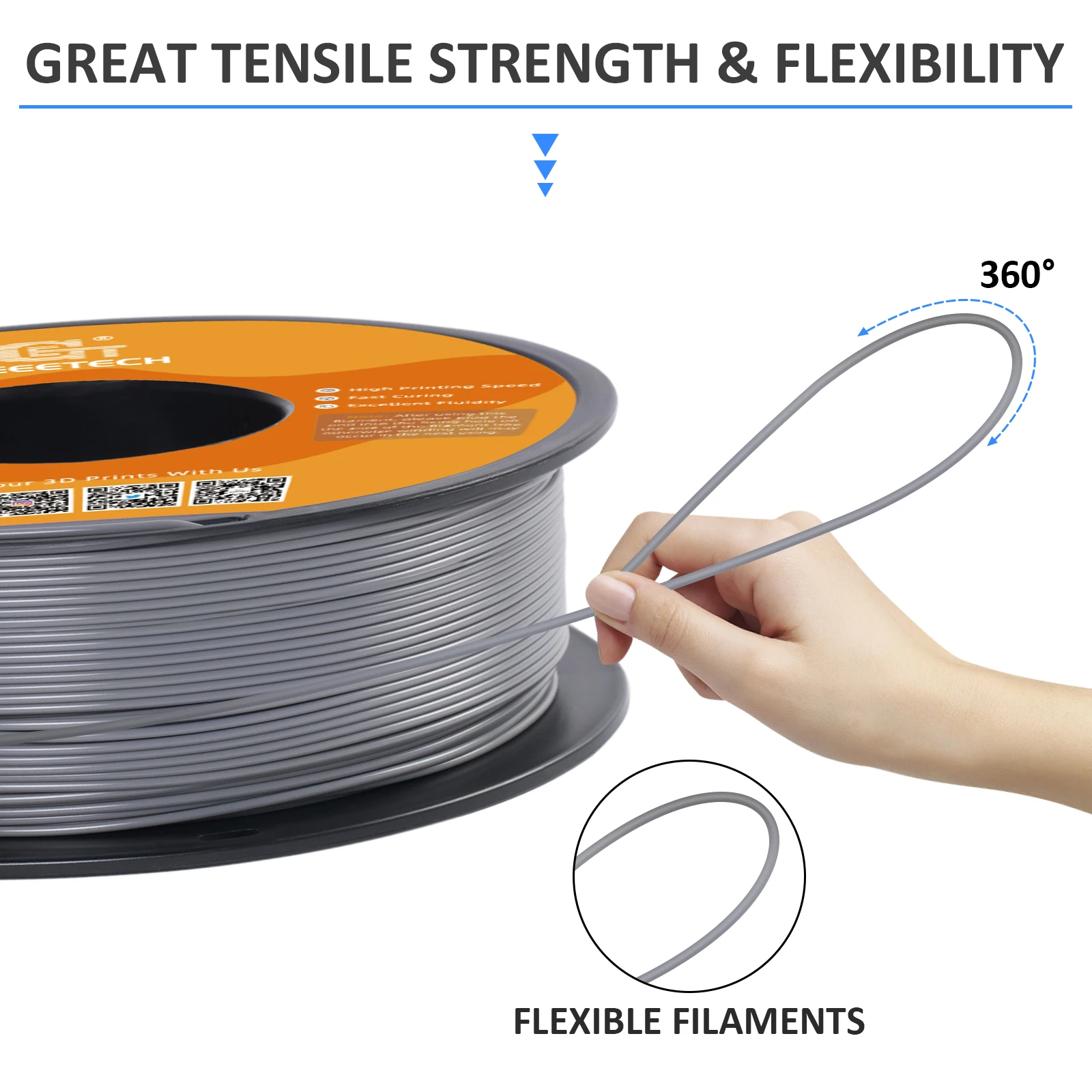 Imagem -02 - Filamento de Impressora Alta Velocidade Pla 1kg 1.75 mm Secagem Rápida Velocidade de Impressão Alta Qualidade Maior Qualidade Geeetech3d