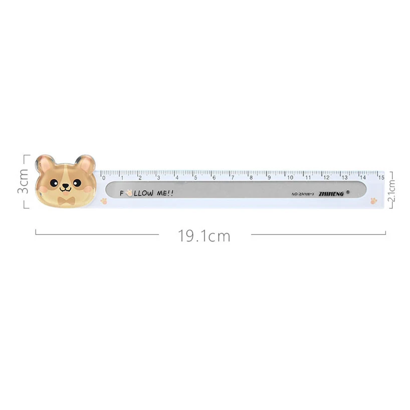 15cm Ruler Kawaii Accessories School Supplies Transparent Diy Drawing Tools Regla Cute Animal Student Korean Stationery Rulers