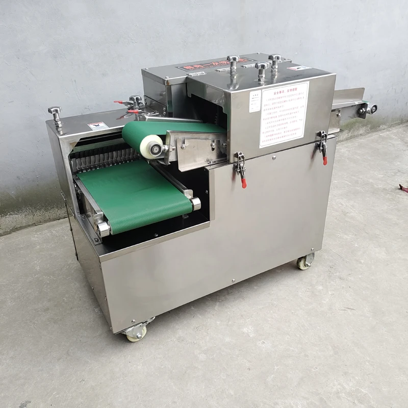 自動ステンレス鋼ミートストリップカッター、電気食品、生肉ダイサー、子羊、魚、ステーキ、ベーコン