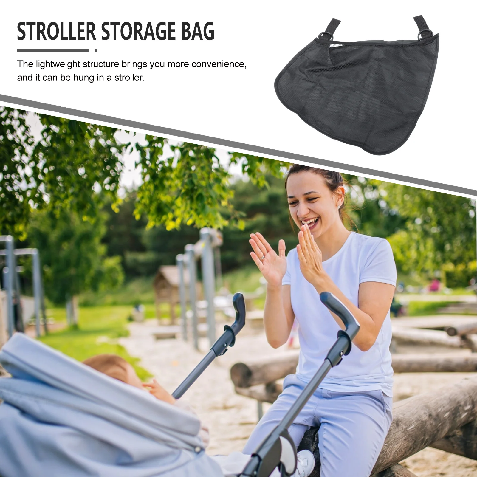 유모차 걸이형 메쉬 정리 가방 경량 기저귀 보관 파우치 유아용품 보관 파우치 유모차 걸이형 기저귀 가방