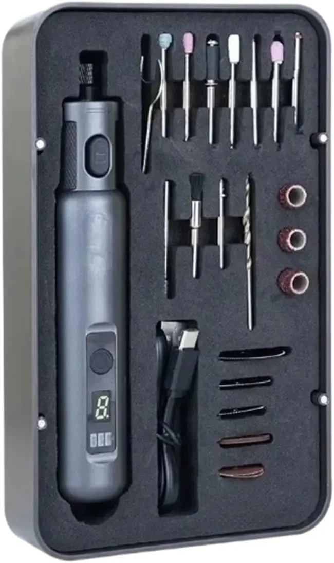 Cordless Rotary Tool Kit Multi-Functional, 6 Variable Speeds, Long Battery Life, 3D Printer Accessories