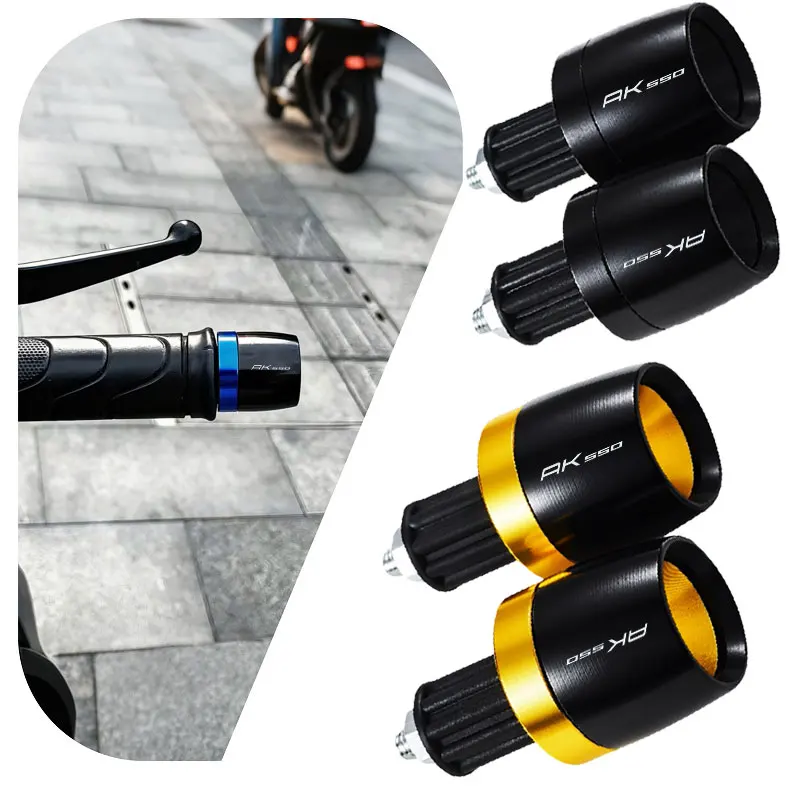 

1 Pair Motorcycle 7/8" Handlebar Grips Ends Handle Bar Universal Counterweight Cap Plug Slider Cover For KYMCO AK550 AK 550