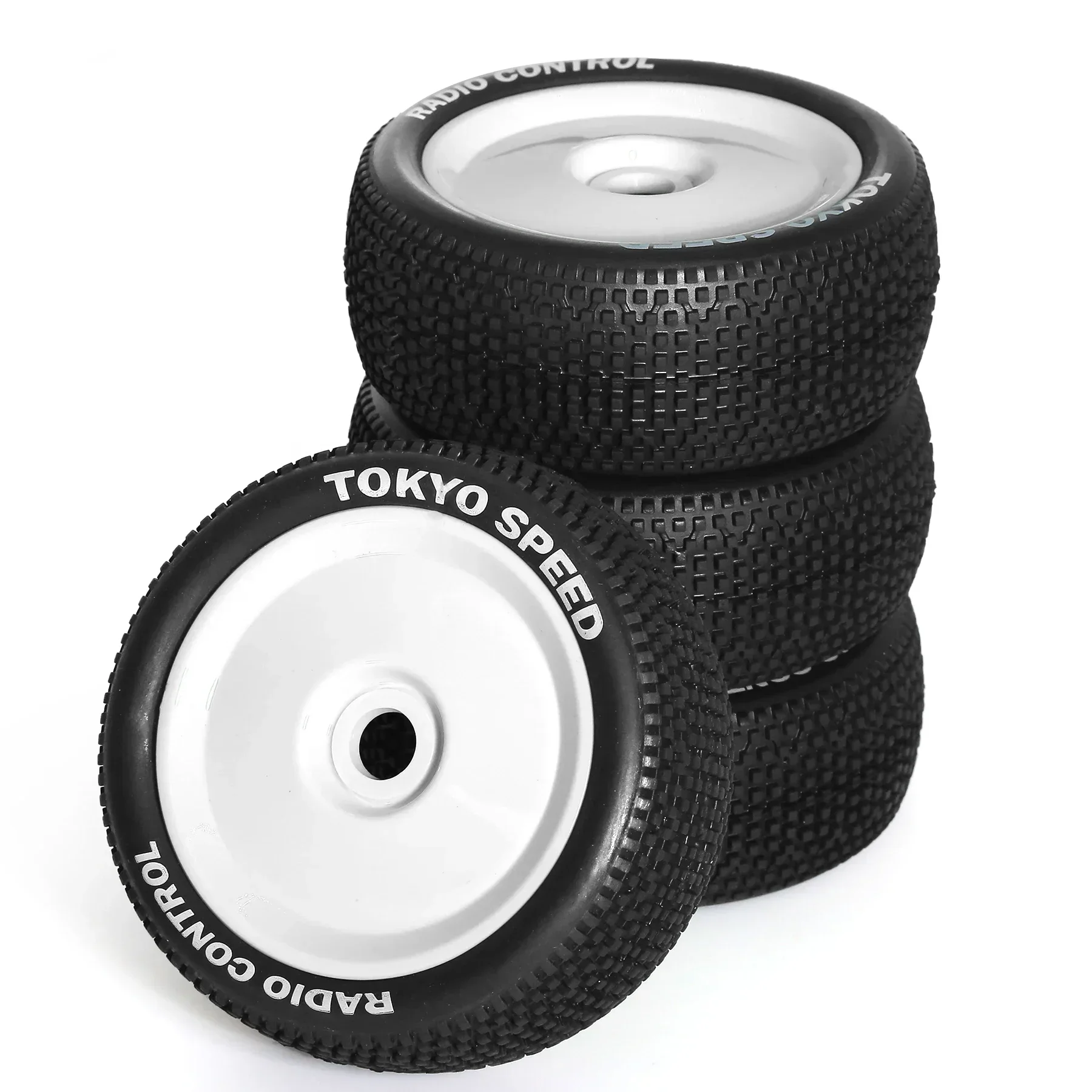 4pcs 110mm 1/8 RC Off-Road Buggy Wheels Tire 17mm Hex for ARRMA Typhon Talion Traxxas Redcat Team Losi Kyosho HPI HSP VRX RC Car