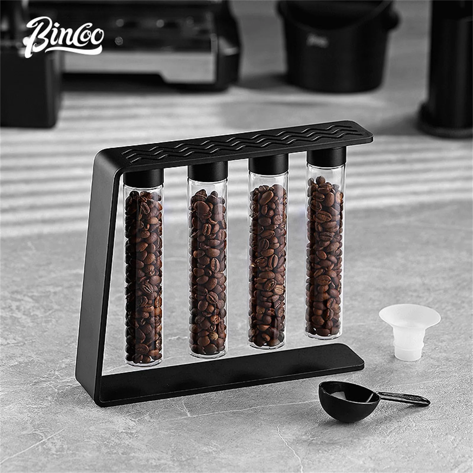 Magnet Coffee Beans Storage Container Tube Display Rack Tea Bottle Glass Single Dose Espresso Accessories Coffeware Set Barista