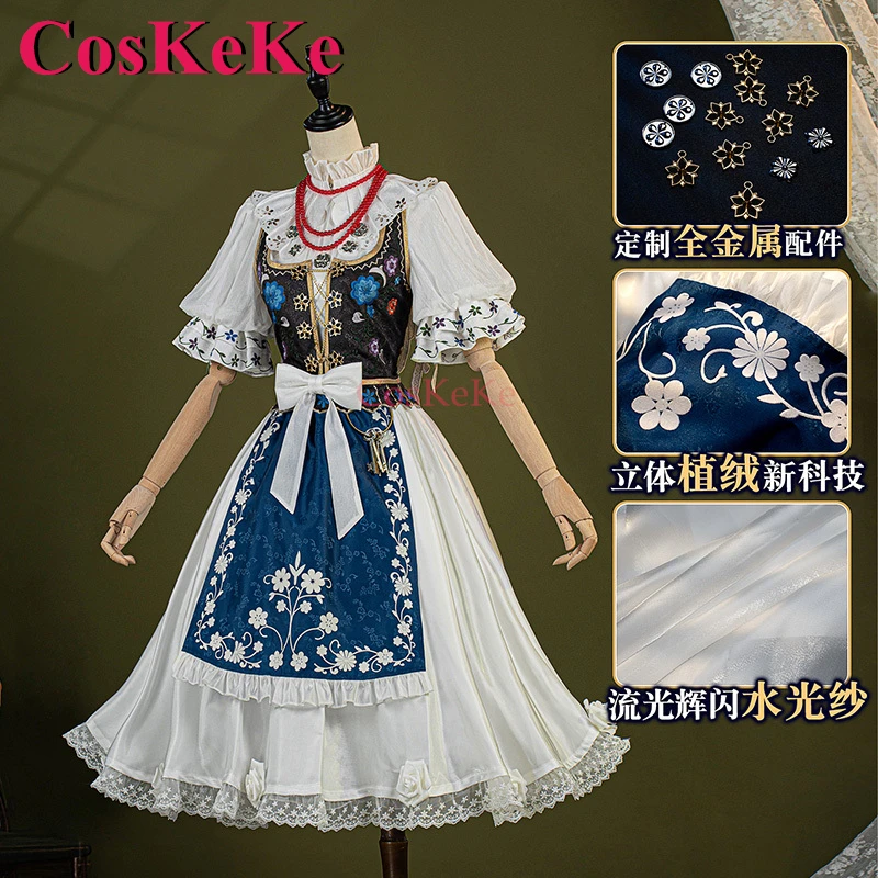 CosKeKe Vera Nair/Perfumer Cosplay Game Identity V Costume The Dove-Like Yudit Skin Uniforms Activity Party Role Play Clothing