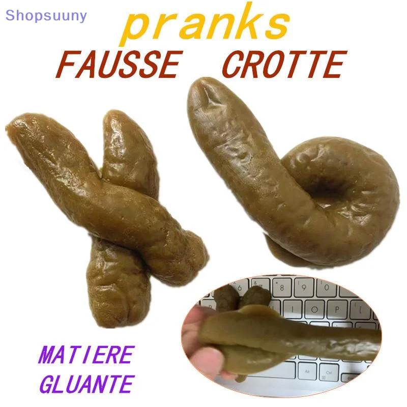 [SU]1 Pcs Fake Poop Shit Prank Antistress Gadget Realistic Shit Gift Funny Toys Props Joke Tricky Toy[SU]