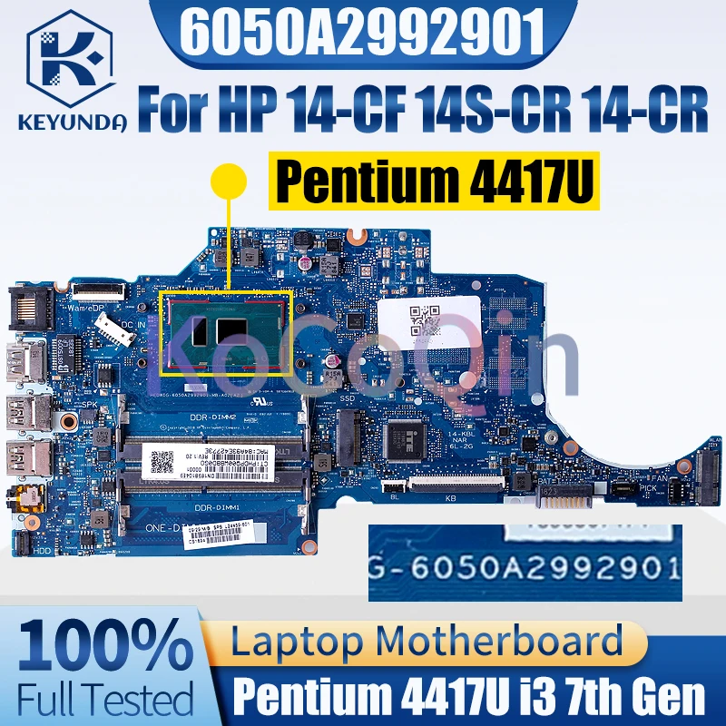 For HP 14-CF 14S-CR 14-CR Notebook Mainboard 6050A2992901 Pentium 4417U i3 i7 7th Gen L41568-601 L51274-601 Laptop Motherboard