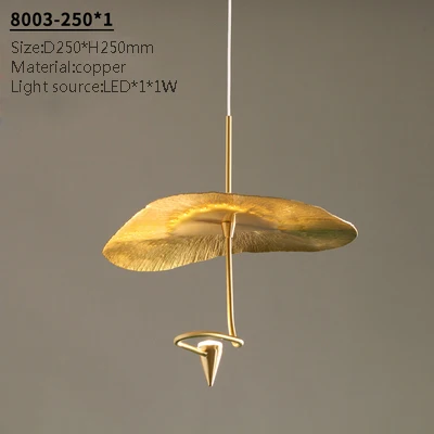 Loft Nordic LED lotus Plafondkroonluchter voor woonkamer keuken koper Hangende hanglamp lamp Slaapkamer kinderkamer