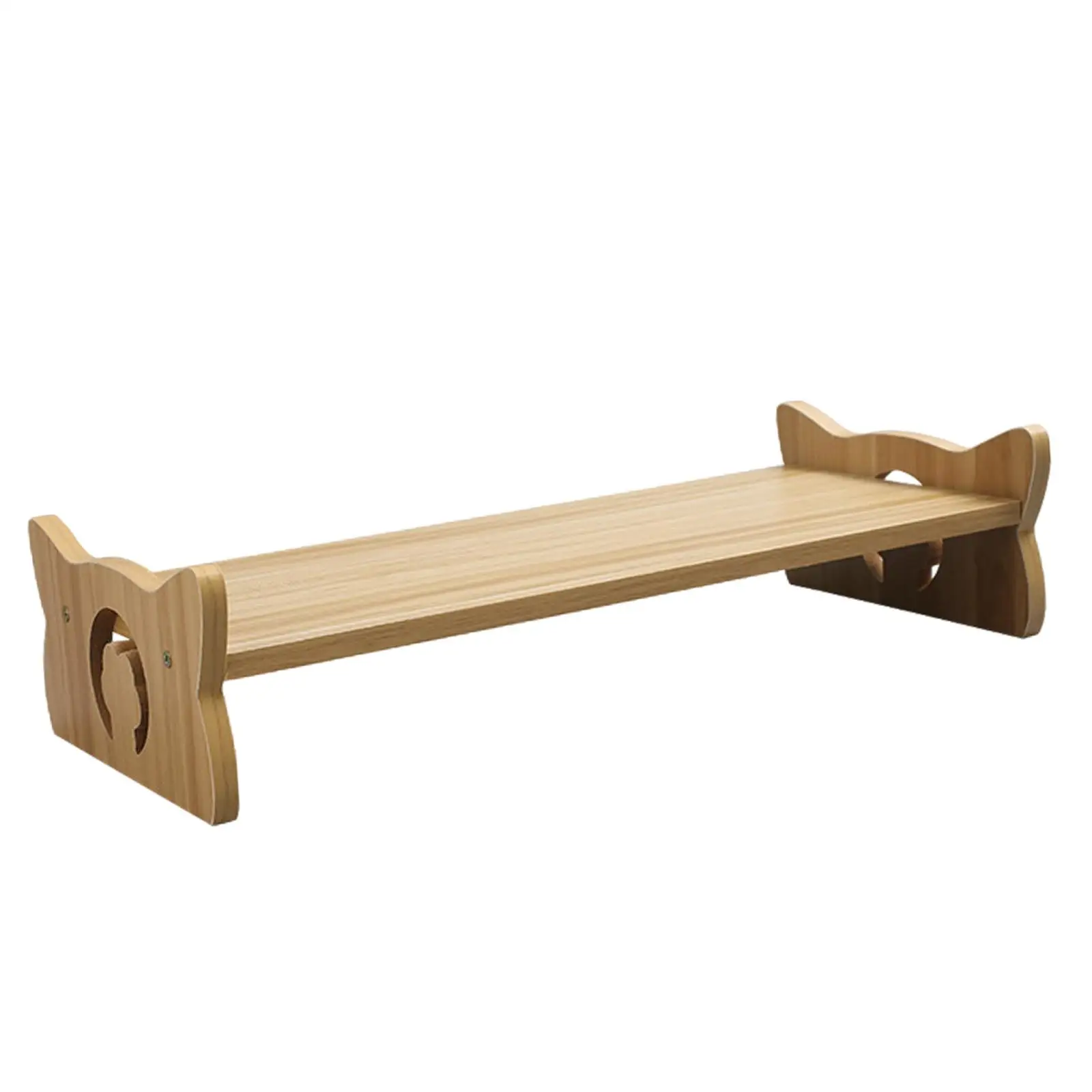 Wooden Elevated Bowl Shelf Anti Spill Dog Feeder Stand Slow Feeding Water Drinking Rack for Pets Dogs Cats Eating Area view 2