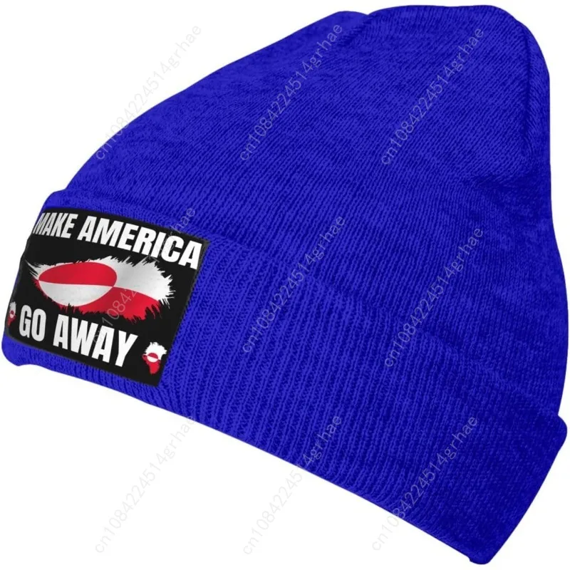 Make America Go Away Knit Hats Greenland not for Sale Beanie Cap Warm Ski Winter Knitted Hat