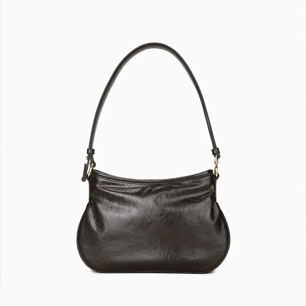 

Women's crossbody bag all-in-one crystal oil wax cow Pitot bag Fashion fashion leather women's bag commuter shoulder bag
