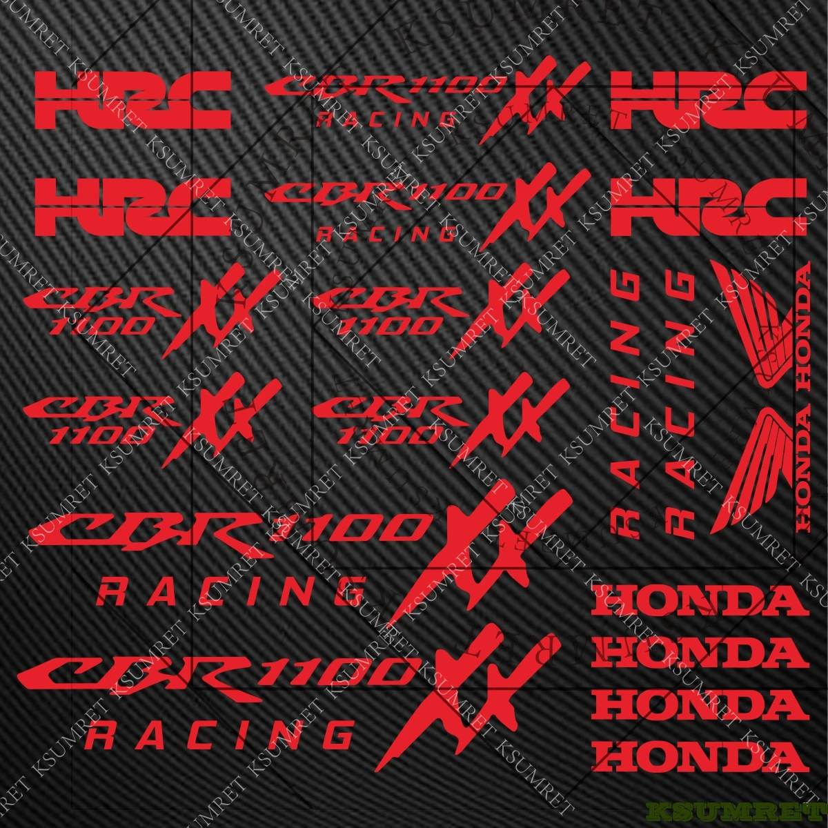 

Наклейки для мотоциклов Honda CBR1100XX, светоотражающие, водонепроницаемые, с логотипом.