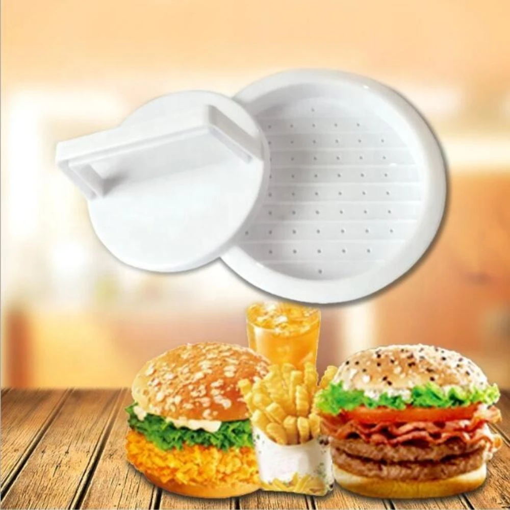 1pc Plastic Hamburger Press Stuffed Burger Press Plastic Meat Grill Party BBQ Burger Maker Mould Hamburger Maker Kitchen Tool