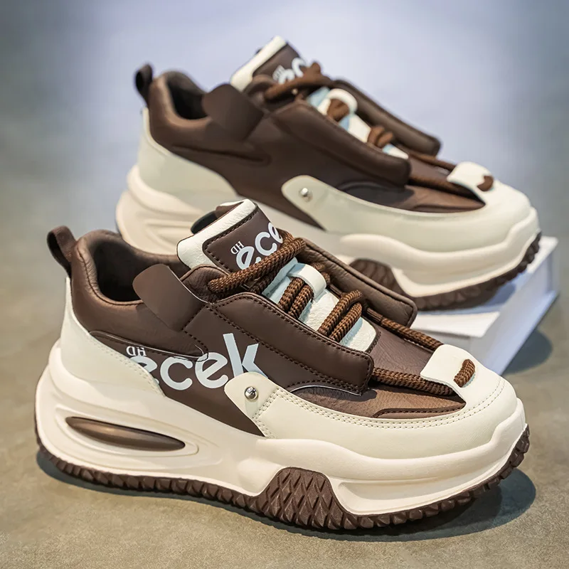 New Youth Thick Bottom Casual Sneakers Korean Edition Men's Versatile Breathable Running Shoes High Quality Zapatos para hombres