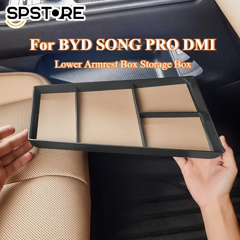 For BYD SONG PRO DMI 2020-2024 Car Central Control Lower Armrest Box Storage Box Partition Layer Storage Car Interior Supplies