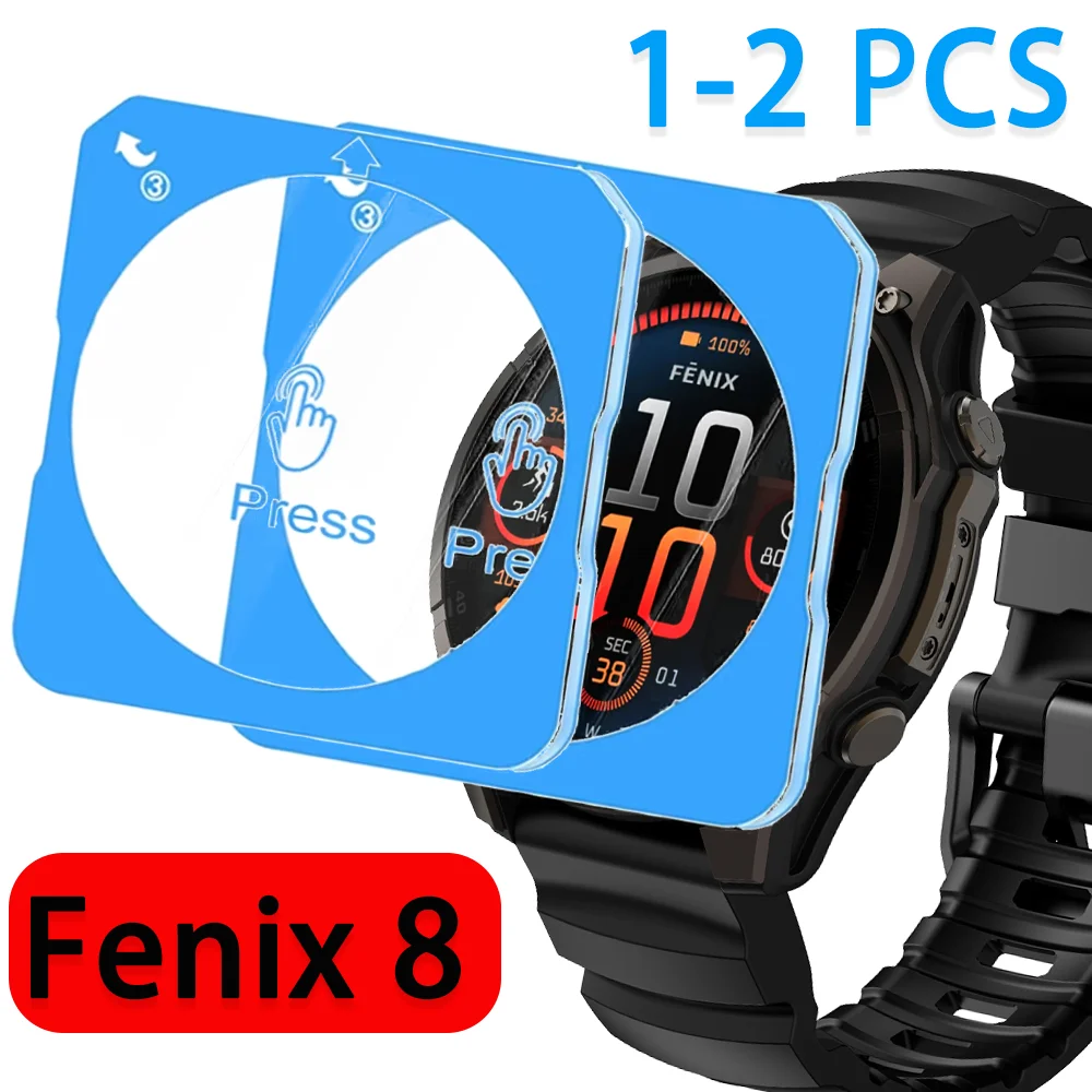 Easy To Install Tempered Glass for Garmin Fenix 8 43mm 47mm 51mm HD Clear Anti Scrach Screen Protective Film for Garmin Fenix 8