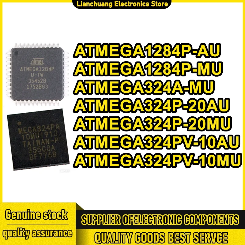 

ATMEGA1284P-AU ATMEGA1284P-MU ATMEGA324A-MU ATMEGA324P-20AU ATMEGA324P-20MU ATMEGA324PV-10AU ATMEGA324PV-10MU IC New Original