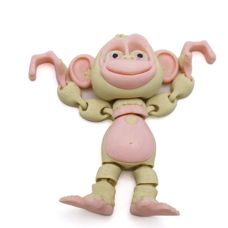 3D Printing Monkey Crafts Figure Multi-joint Movable Funny Abstract For Home Desk Decoration Accessories Children's Unique Gift
