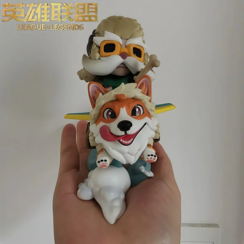 

League Of Legends Lol Corgi Kukki This Guy Not Silver Fox Glitter Anime Action Figurine Collectible Gift Series Ornaments