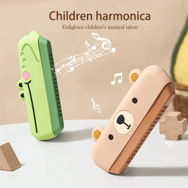 16-otworowa harmonijka dla dzieci Montessori edukacyjna zabawka dziecko oświecenie muzyczny instrument dęty harmonijka silikonowa harmonijka dziecięca