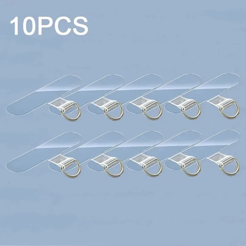 10/5/1Pcs Universal Tpu Mobile Phone Anti-lost Lanyard Card Gasket Nylon Detachable Phone Hanging Cord Strap Patch Tether Pad