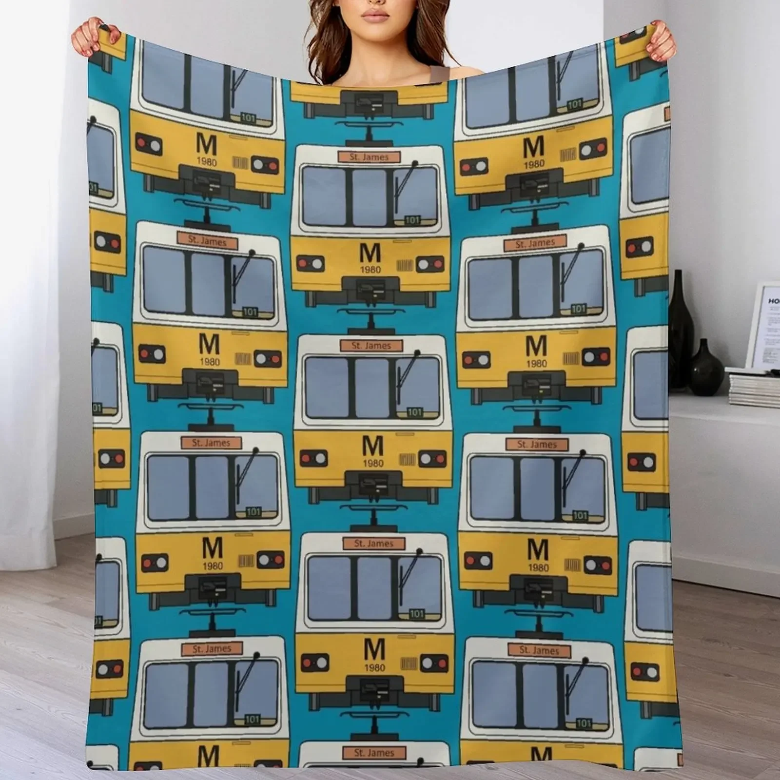 Tyne and Wear Metro ( Throw Blanket Beautifuls Plaid on the sofa Blankets