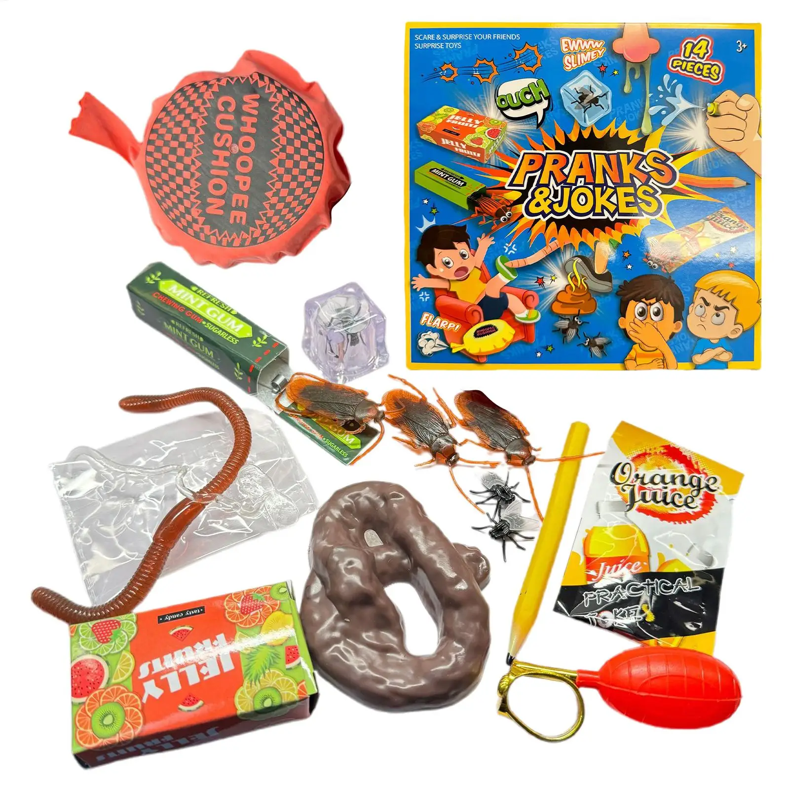 Kit de brinquedos de piada abril tolos crianças brincadeira gadgets caixa realista legal engraçado coisas festas favores festival diversão surpresas para a vida diária
