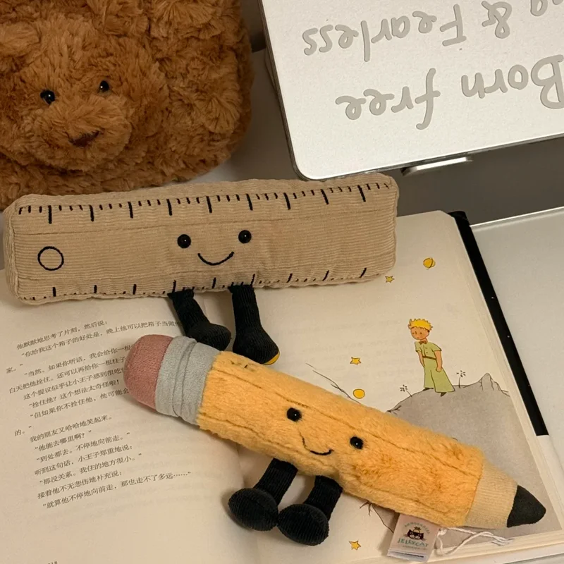 Requintado dos desenhos animados brinquedo de pelúcia papelaria lápis macio pelúcia criativo ornamentos decorativos coleção presentes do festival para crianças