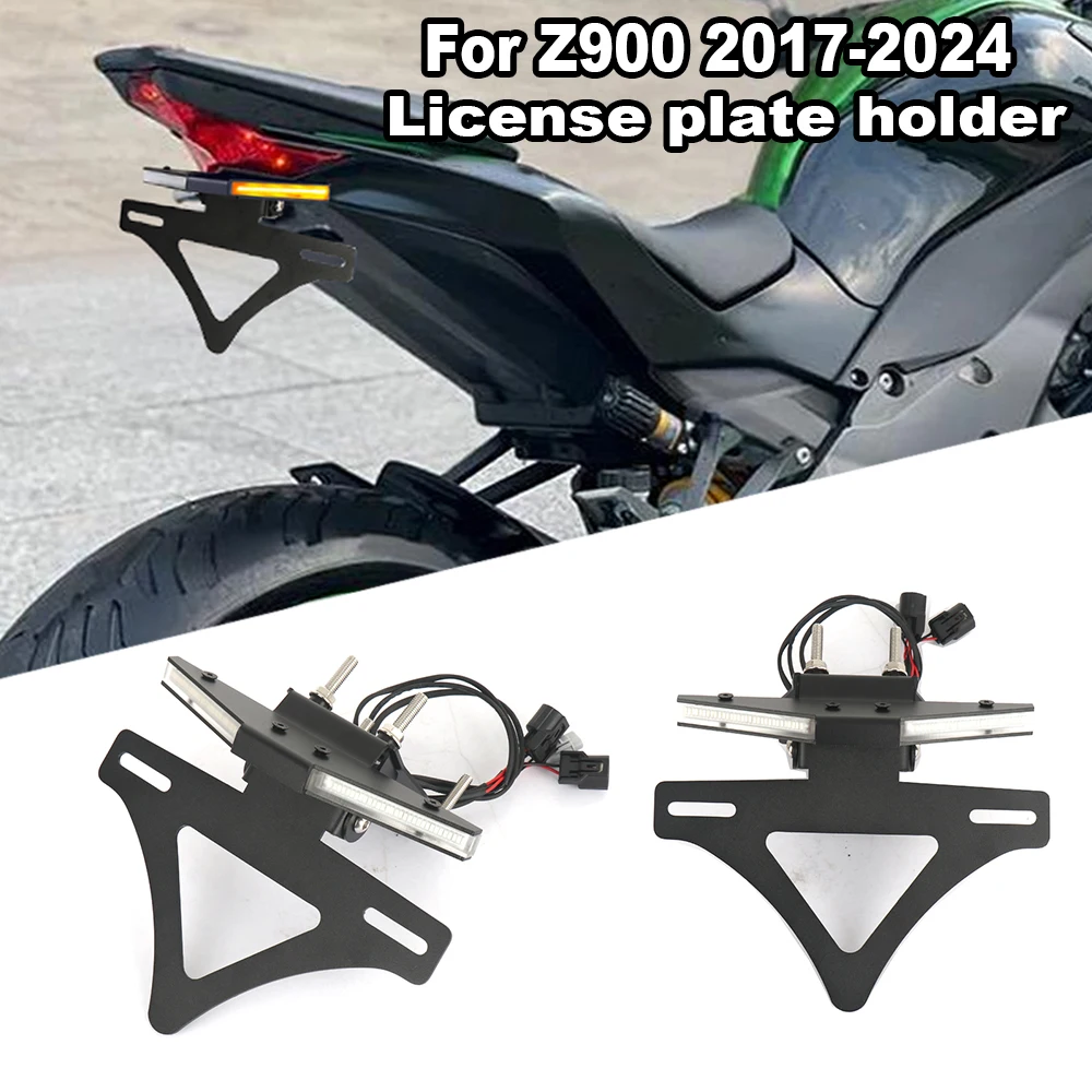 

Motorcycle License plate holder Turn Signal Light short tail For Kawasaki Z900 Z 900 z900 2017-2024 accessory