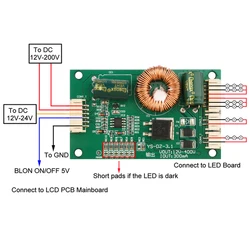 Placa de controlador LCD Universal, 10-65 pulgadas, LED, retroiluminación de TV, corriente constante, adaptador de refuerzo para monitores de TV LED