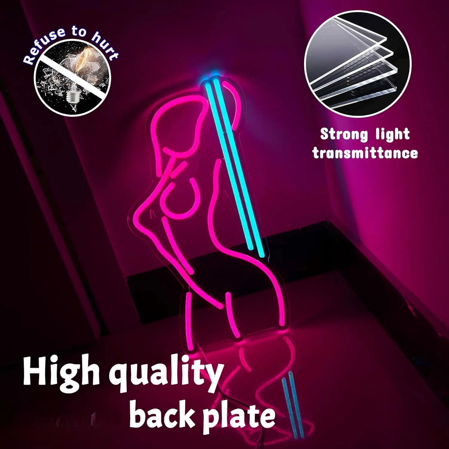 Sexy Woman Neon Light Sign Dimmable LED Neon Sign For Wall Decor Party Shop Club Bar Game Room Decor Art Gift Lamp