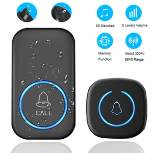 Wireless Smart Home Welcome Door Bell, Waterproof Chime Kit, Smart Home Chime, 60 Songs Track, Plug USA, Plug EU, IP44, 300m Strip 10 Main Sales Wireless Water Bearfing - №9