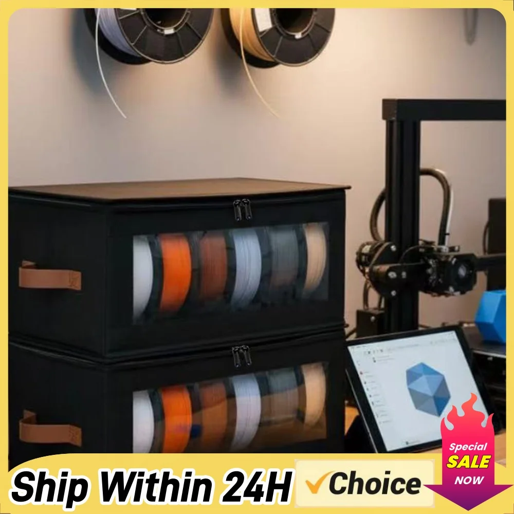 Filament Rack and Organizer Box with Desiccants Filament Dehumidifier Storage Cabinet 6 Spools 1KG for 3D Printing Enthusiasts