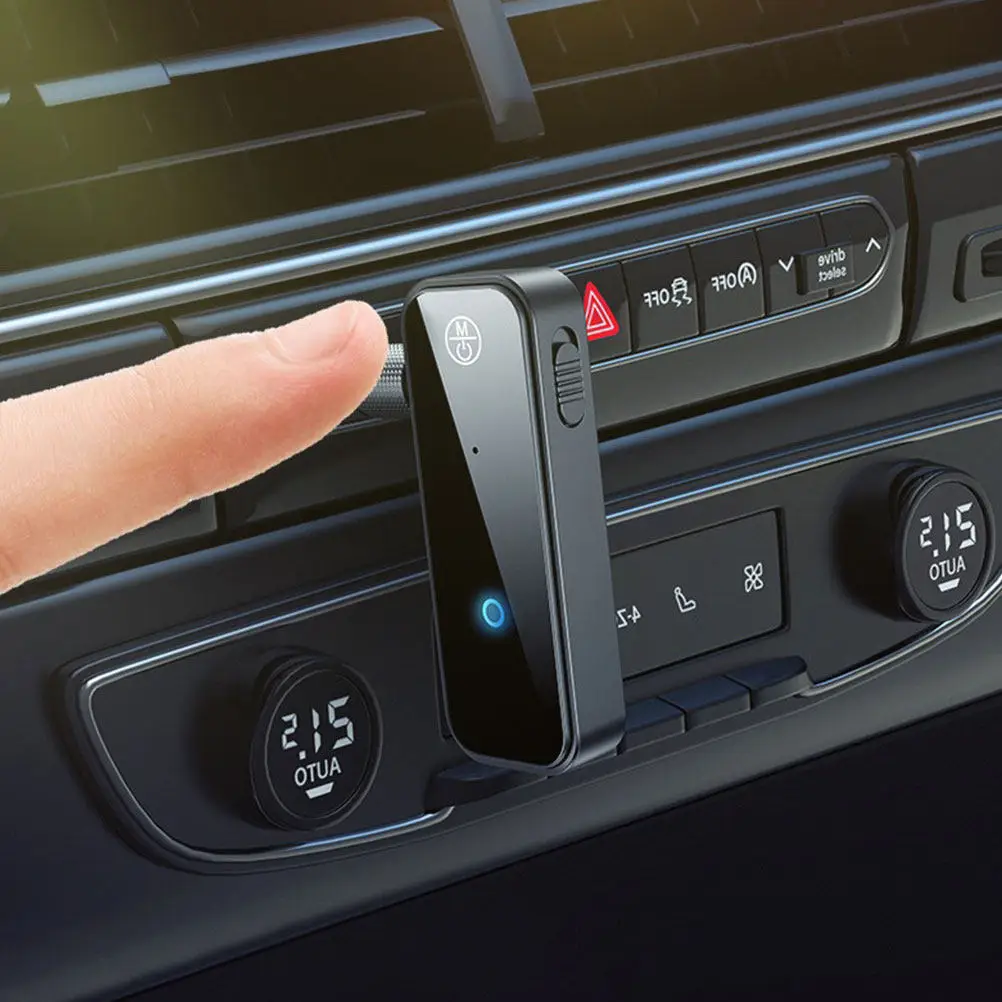 1Set 5.0 Wireless Audio Adapter Black Receiver Transmitter Two-in-One for Computer TV Projector Car Aux Audio