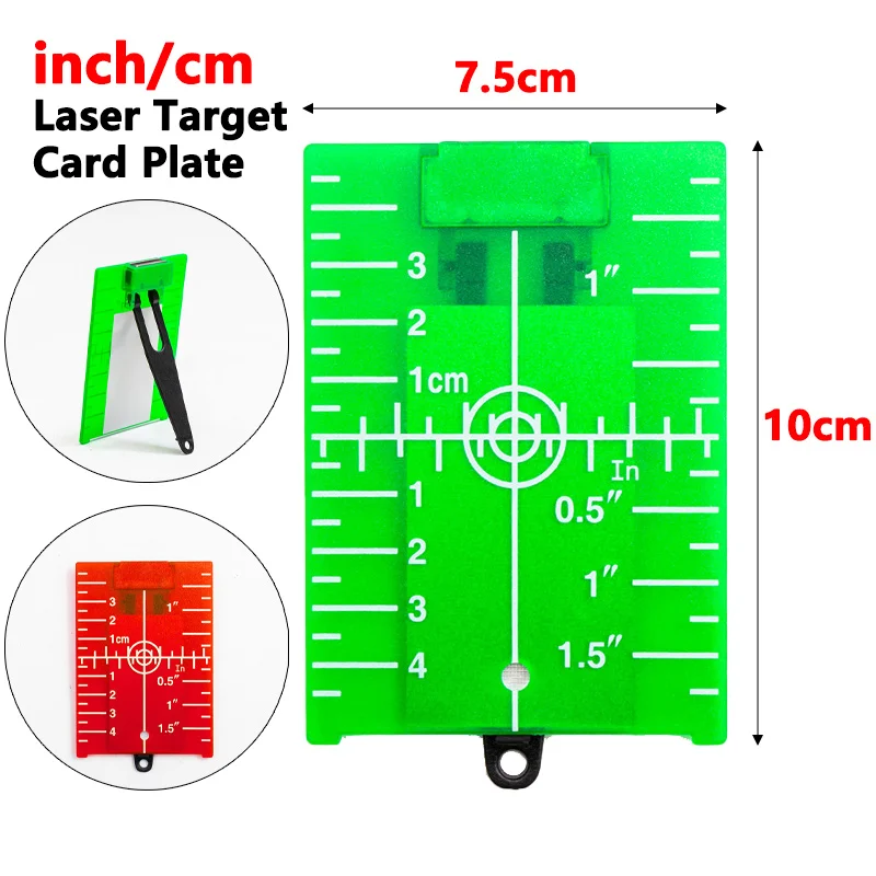 Laser Target Card Plate Reflective Magnetic Board For Green/Red Laser Level 10cmx7.5cm Line Lasers Leveling Board Tool Accessory