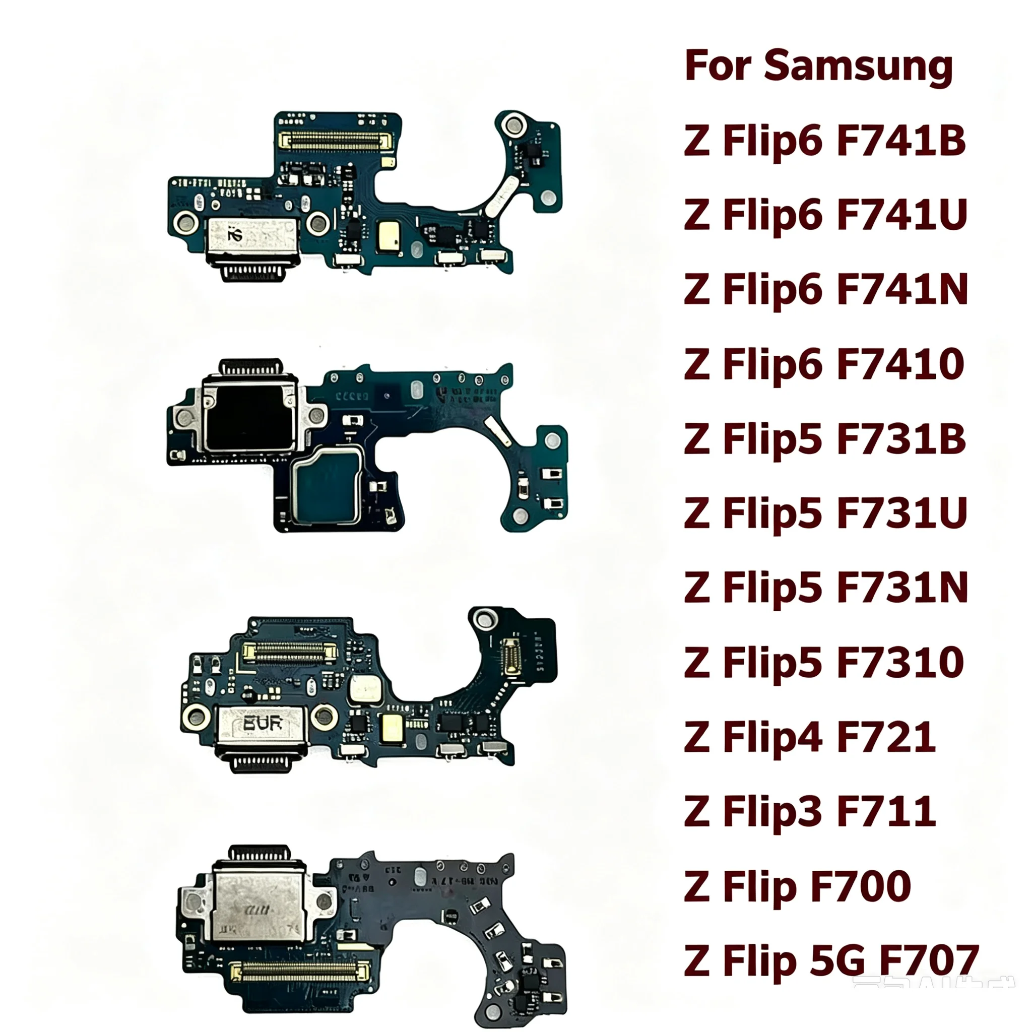 USB Charger Dock Board Connector Charging Port Flex Board For Samsung Z FLip 3 4 5 6 7 5G F700F F707B F711 F721 F731 F741 F766