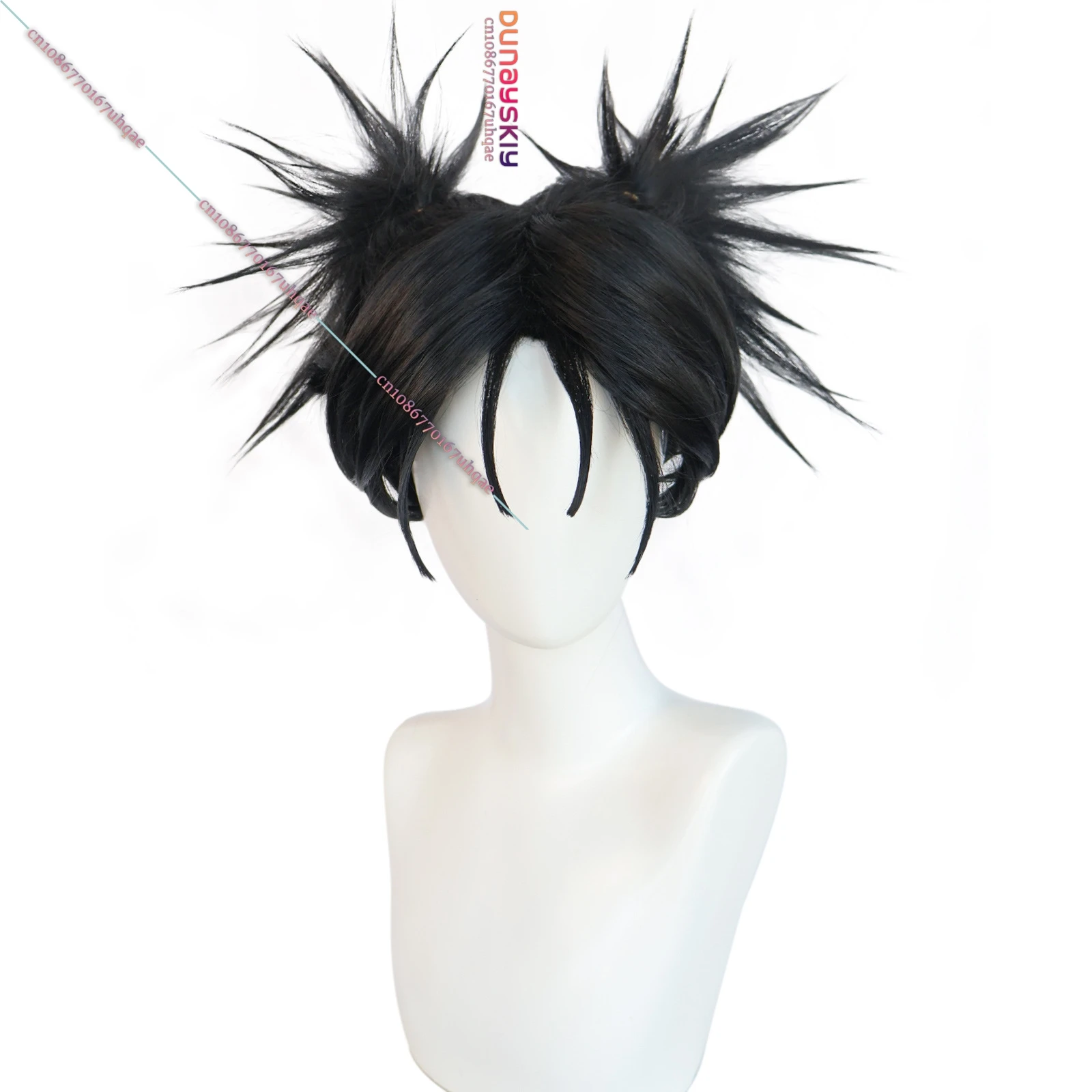 Choso Cosplay Wig Anime Jujutsu Kaisen Season 2 Black Double Ponytail Hair Sticker Itadori Yuji Halloween Party Customized