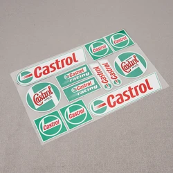 Castrol Oils Racing Sponsor Motorcycle Stickers Bike Helmet Decals Laminated Set for Suzuki Honda Kawasaki Ducati Yamaha Vespa
