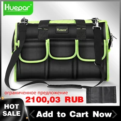 Huepar Multifunction Tool Bag Electrician Large Capacity 1680D Oxford Cloth Waterproof Screw Laser Drill repair tools Organizer