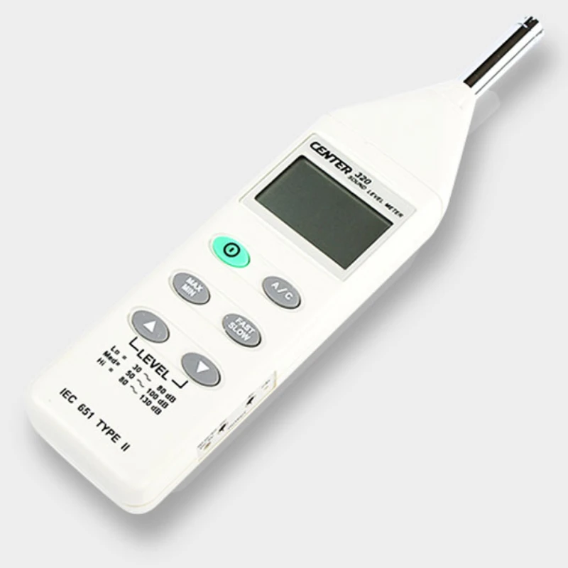 CENTER320/321/322 Indoor and Outdoor Noise Detector Digital Decibel Intensity Sound Level Meter  LO：30dB～80dB Med：50dB